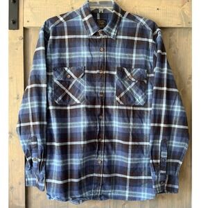 Jachs Heritage Flannel Shirt Men's‎ 2XL Blue Outdoors Overshirt XXL Cabin Core